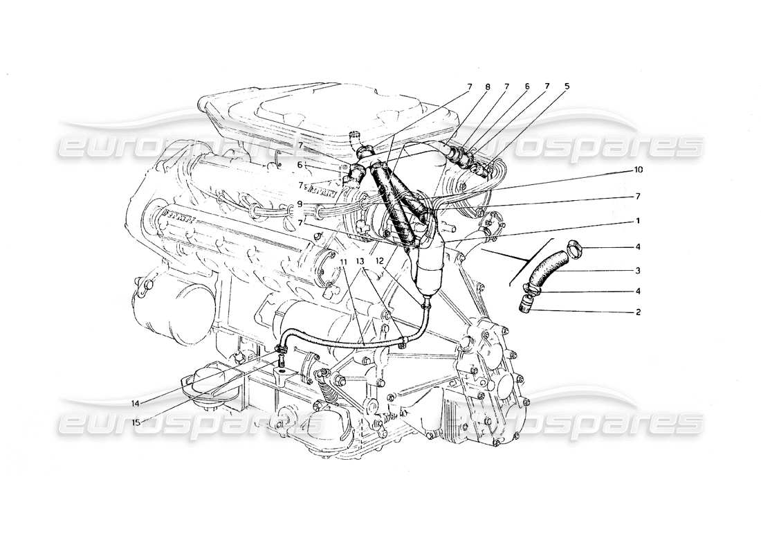 ferrari 308 gt4 dino (1979) soplado - por diagrama de piezas del sistema