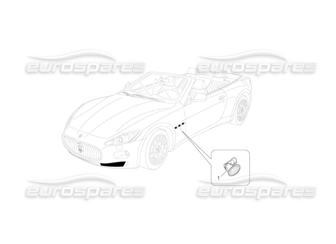 maserati grancabrio (2010) 4.7 grupos de luces laterales diagrama de piezas