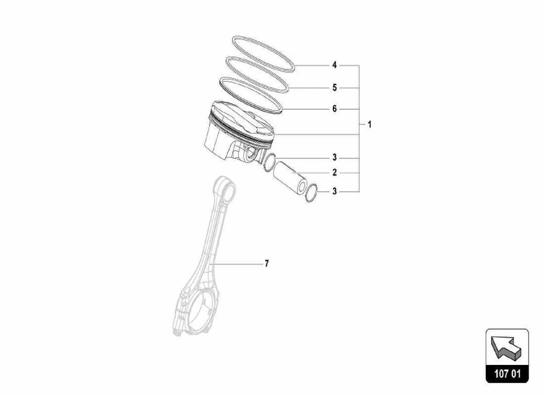 lamborghini centenario spider diagrama de piezas del pistón