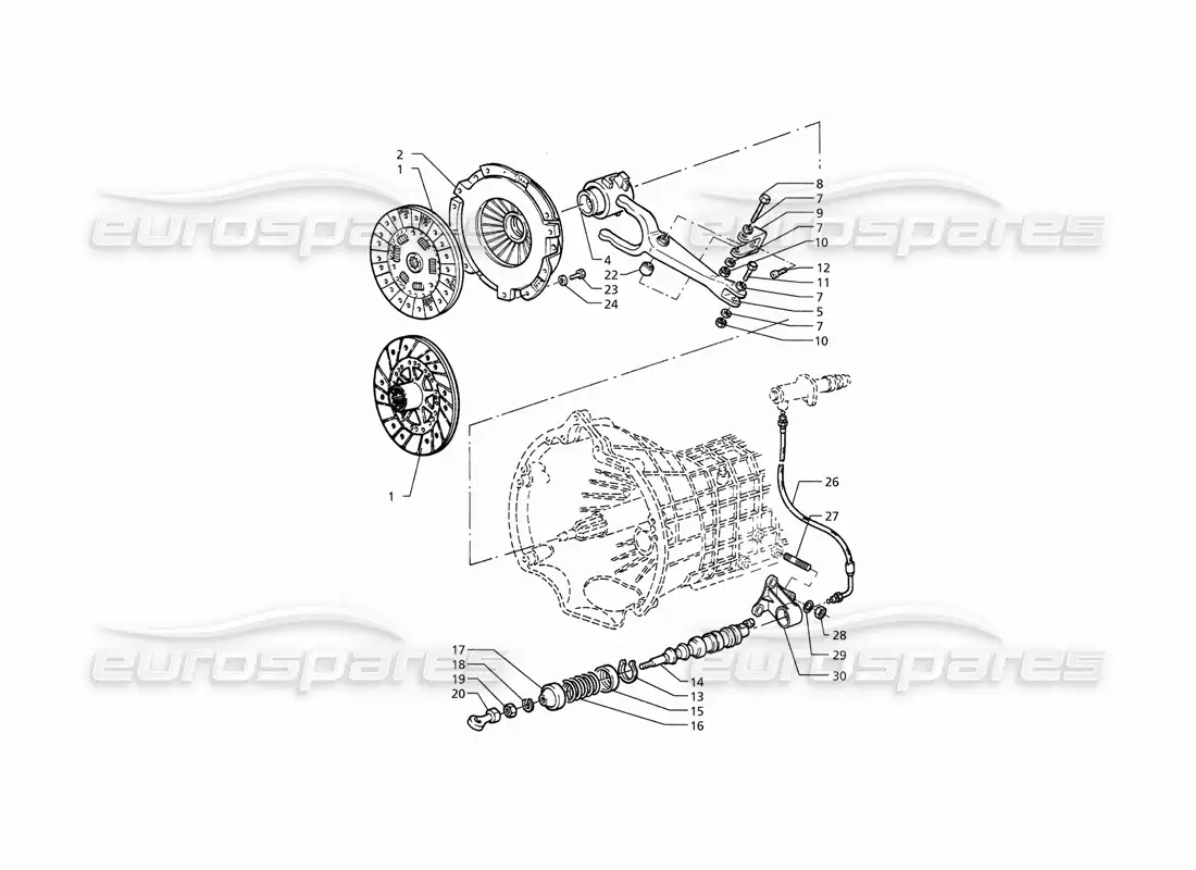 maserati qtp. 3.2 v8 (1999) embrague diagrama de piezas