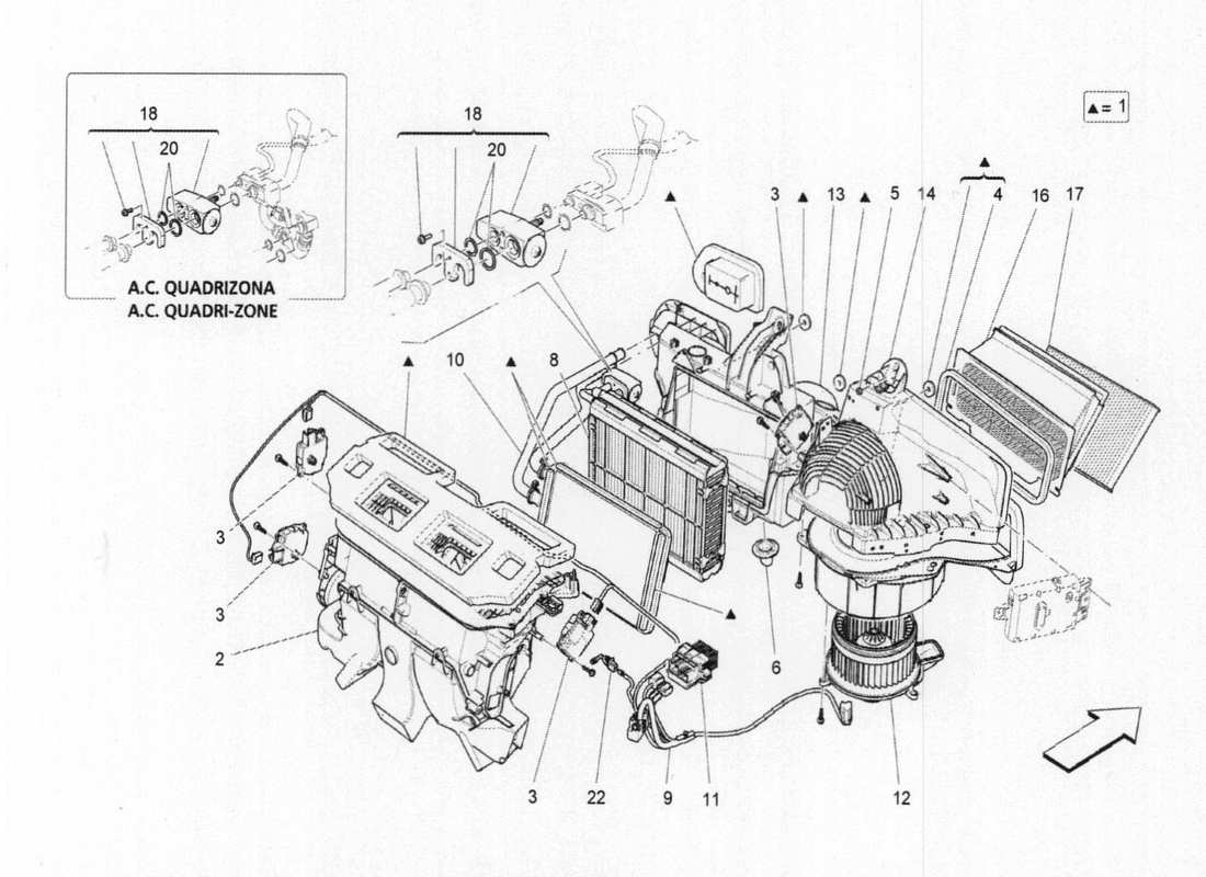 maserati qtp. v6 3.0 bt 410bhp 2015 unidad a c: diagrama de piezas de los dispositivos del tablero