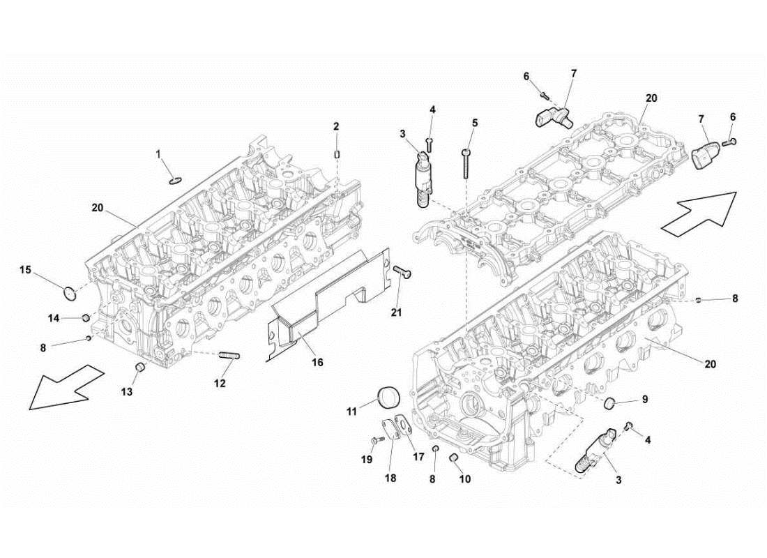 lamborghini gallardo sts ii sc sensores de fase culata izquierda diagrama de piezas