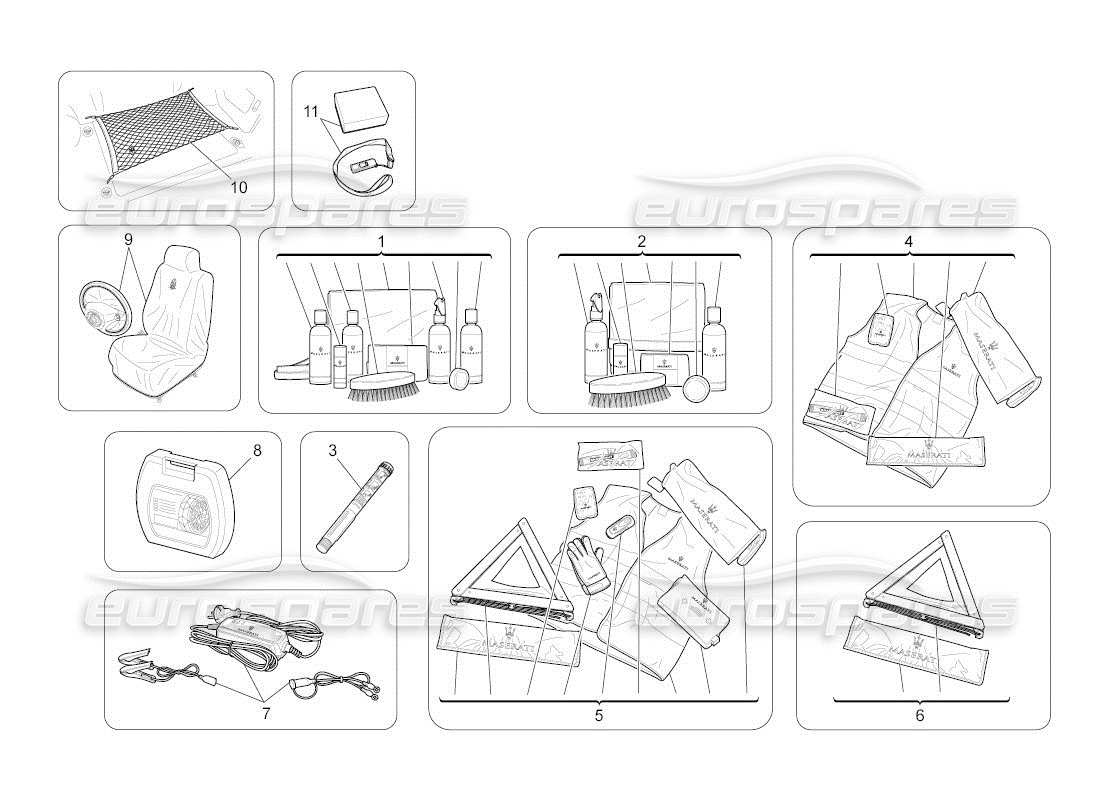 maserati qtp. (2011) 4.7 auto diagrama de piezas de accesorios posventa