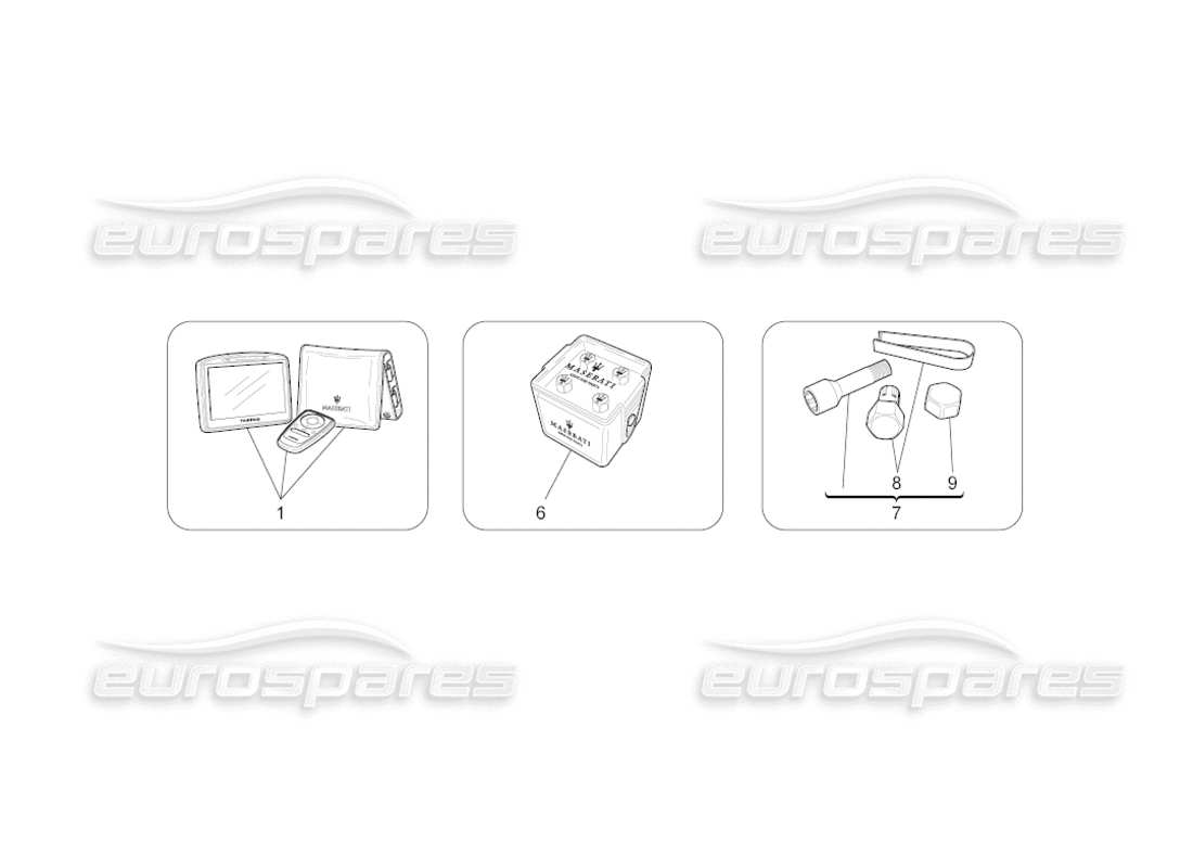 maserati grancabrio (2011) 4.7 diagrama de piezas de accesorios posventa