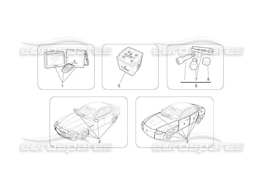 maserati qtp. (2011) 4.7 auto diagrama de piezas de accesorios posventa