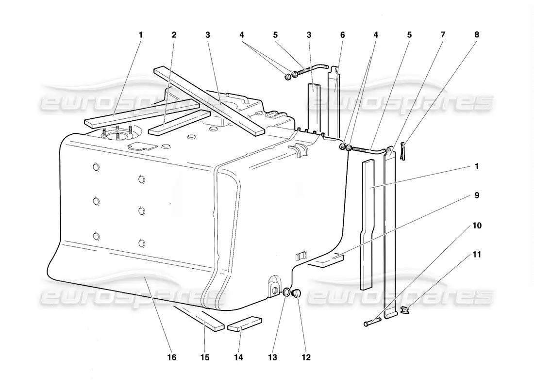 lamborghini diablo vt (1994) fuel system diagrama de piezas