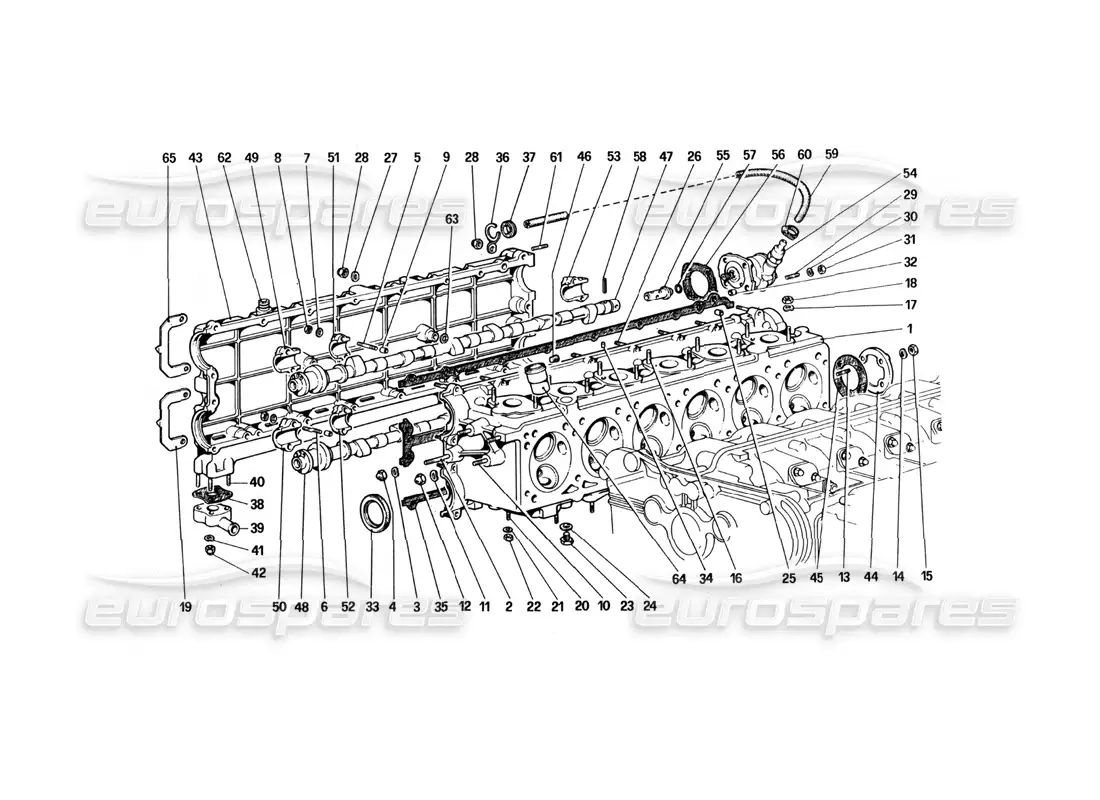 ferrari 512 bbi culata (derecha) diagrama de piezas