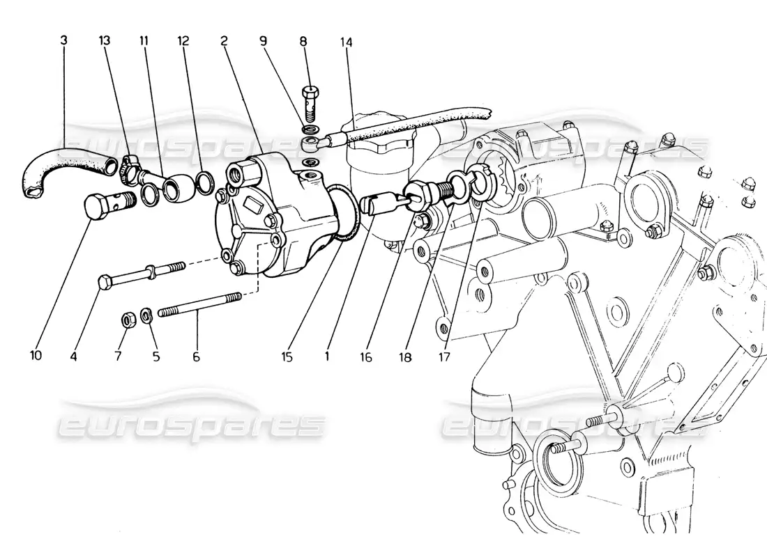 ferrari 365 gt4 2+2 (1973) bomba de vacío del servofreno diagrama de piezas