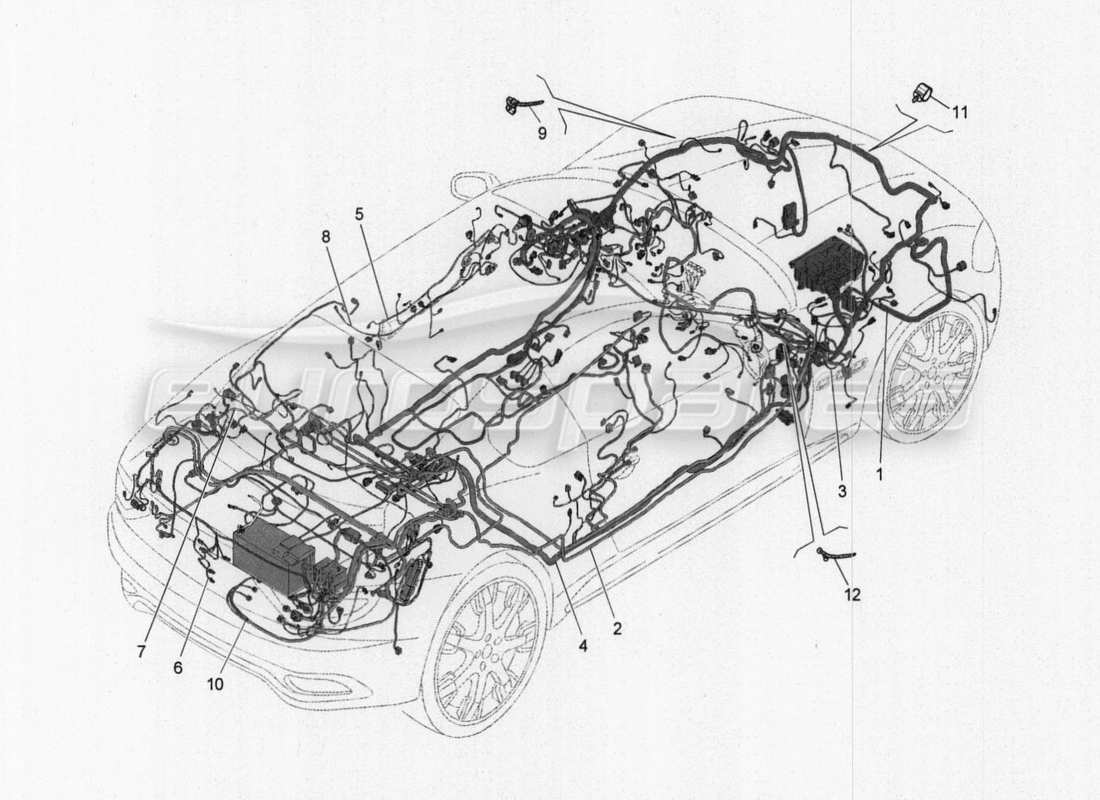 maserati granturismo special edition cableado principal diagrama de piezas