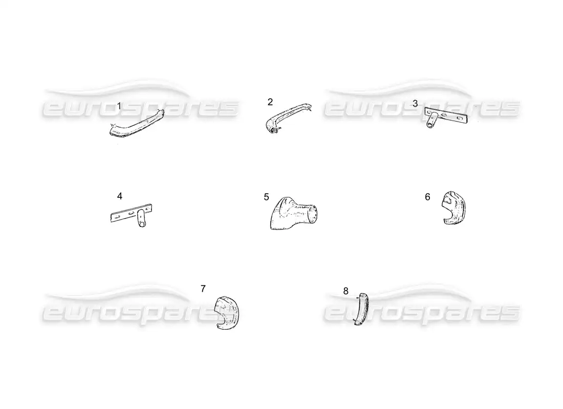 ferrari 250 gt (coachwork) diagrama de pieza del parachoques trasero