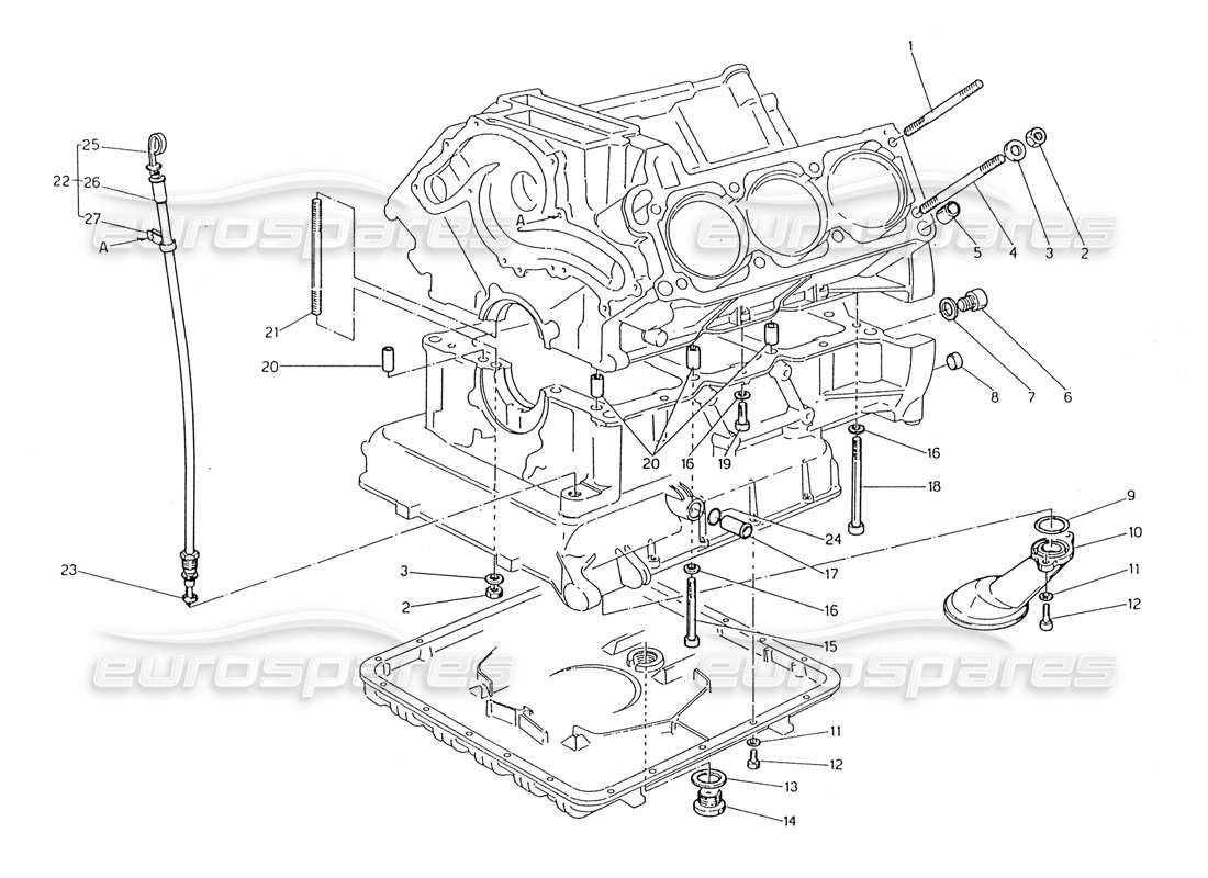 maserati 228 diagrama de piezas de fijación de accesorios para bloques de arena