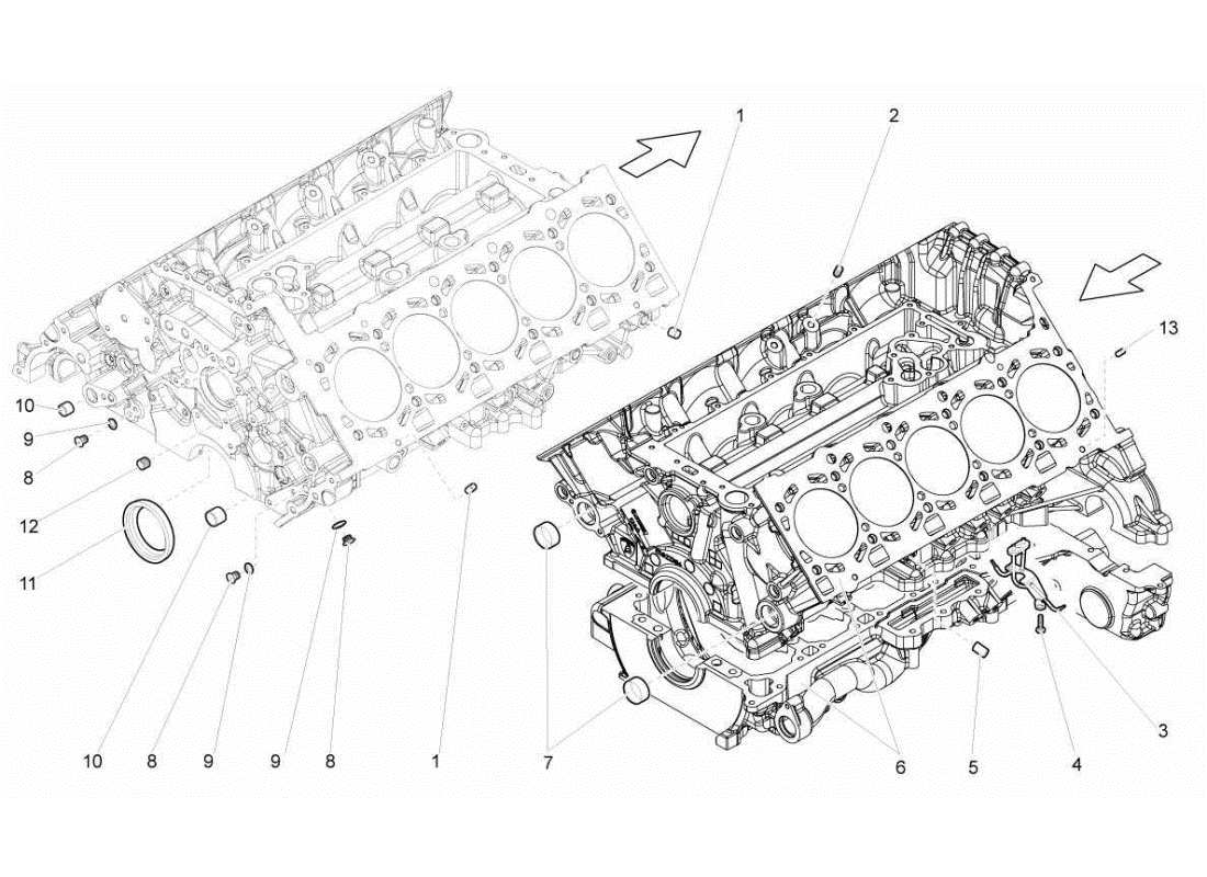 lamborghini gallardo sts ii sc crankcase diagrama de piezas