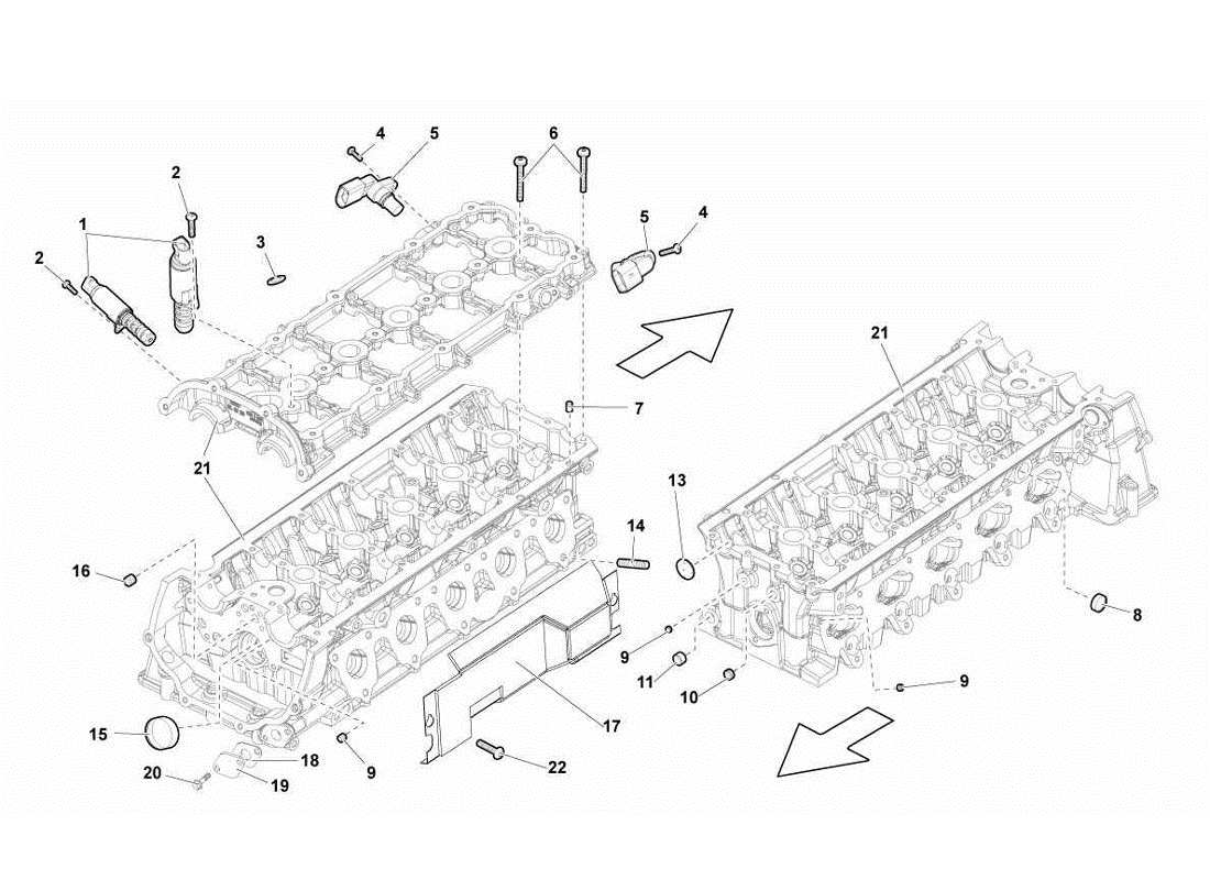 lamborghini gallardo lp560-4s update sensores de fase culata derecha diagrama de piezas