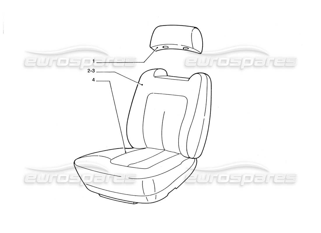 ferrari 412 (coachwork) asientos (variaciones) diagrama de piezas
