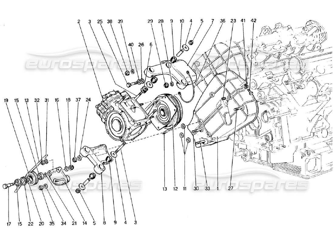 ferrari 308 gtb (1976) compresor y controles de aire acondicionado diagrama de piezas