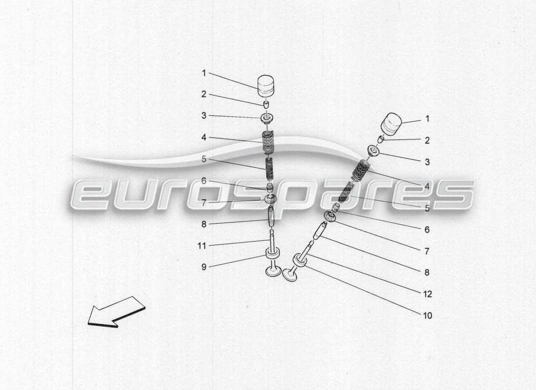 maserati grancabrio mc centenario diagrama de piezas de válvulas