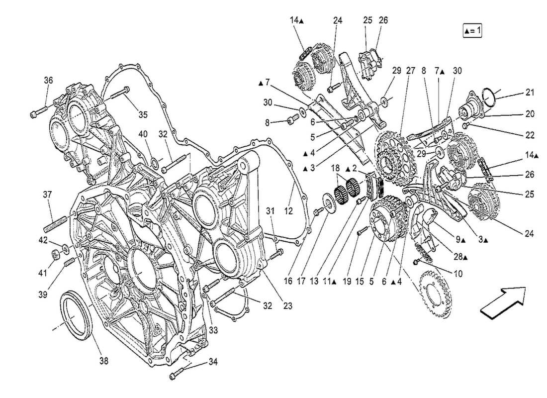 maserati qtp. v8 3.8 530bhp 2014 momento diagrama de piezas