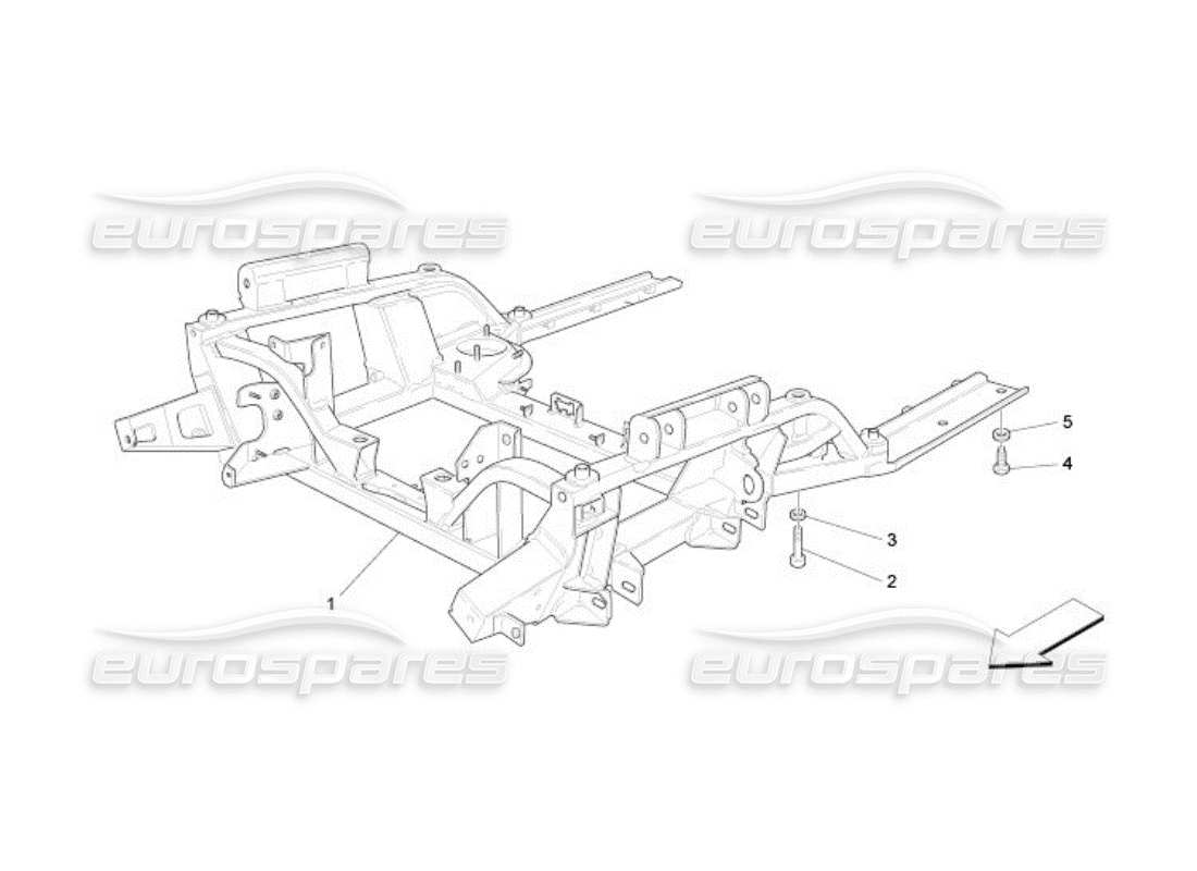 maserati qtp. (2005) 4.2 diagrama de piezas del chasis delantero