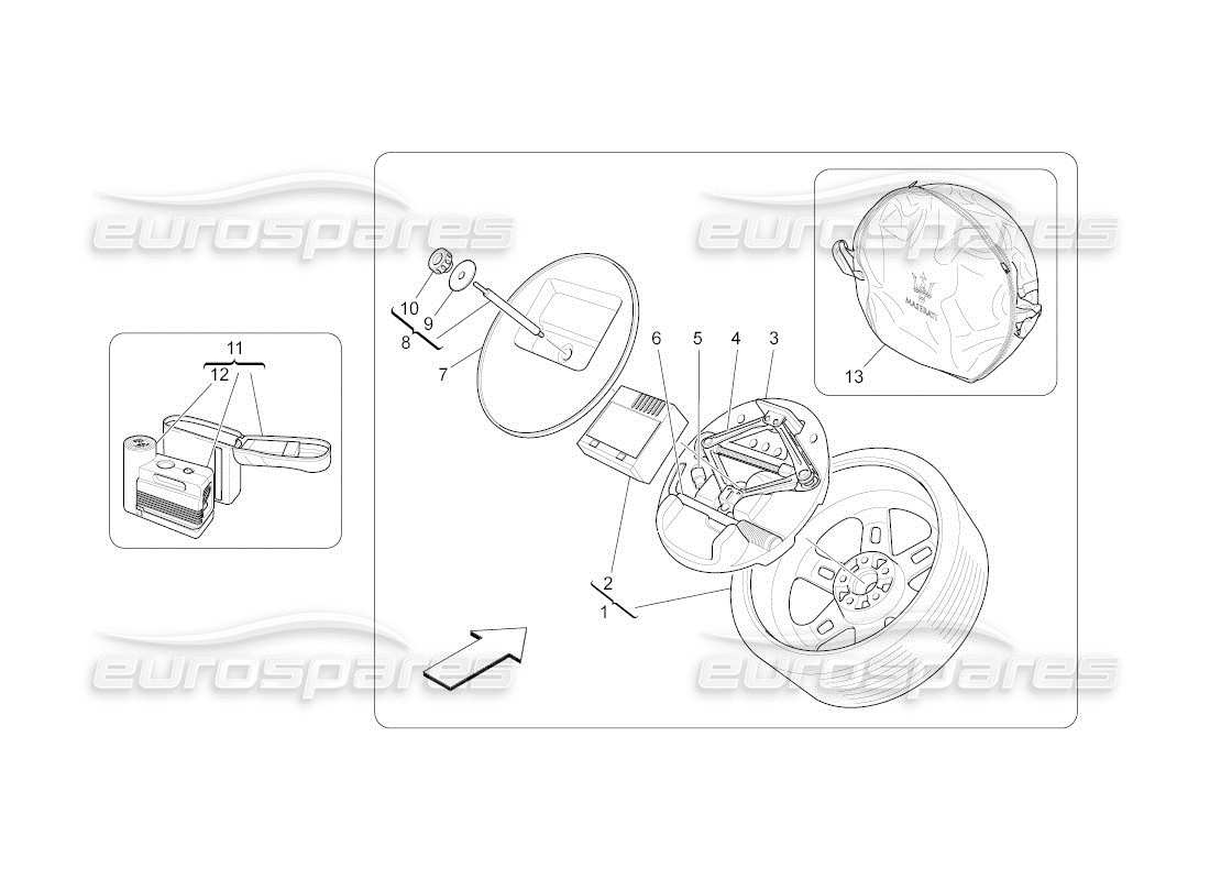 maserati qtp. (2011) 4.2 auto accesorios proporcionados diagrama de piezas