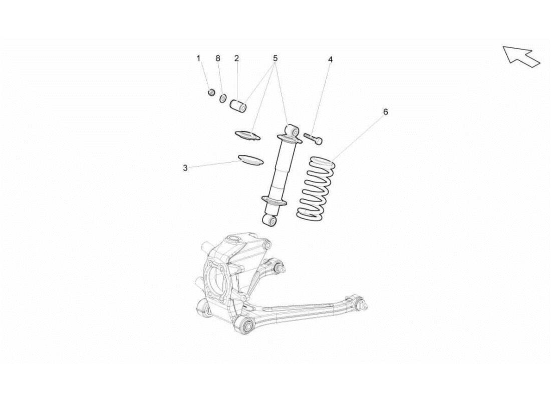 lamborghini gallardo sts ii sc rear suspension diagrama de piezas