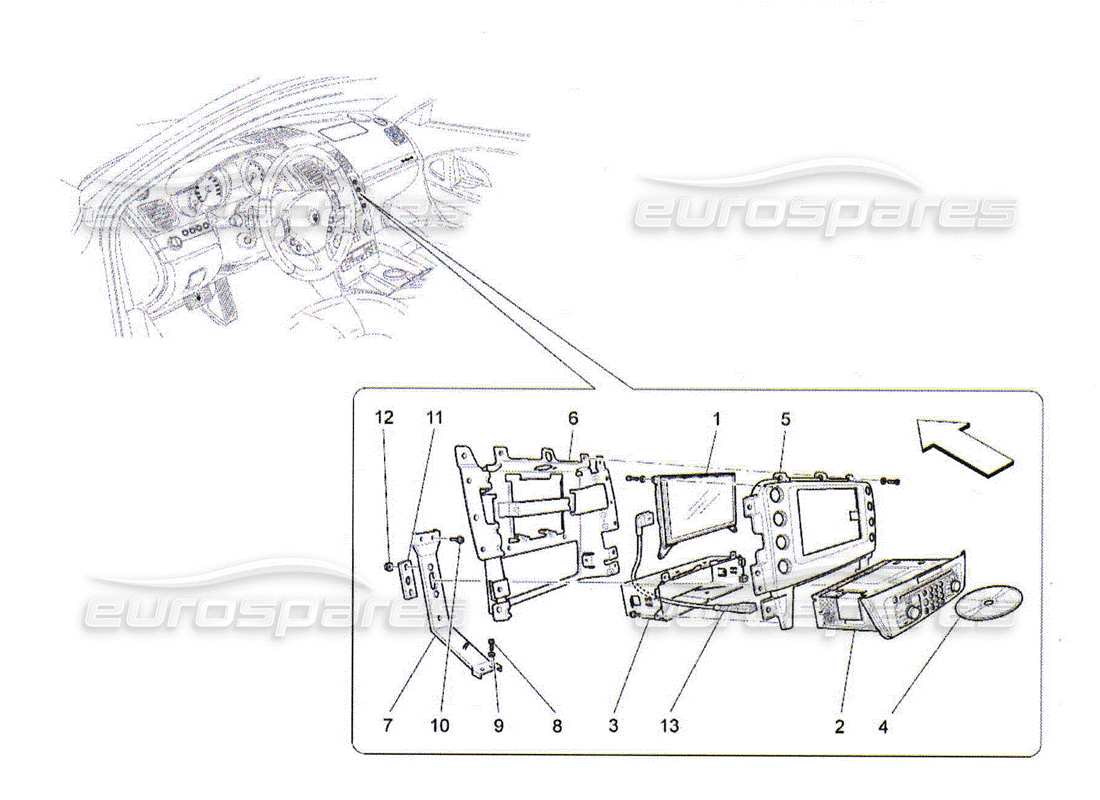 maserati qtp. (2010) 4.2 sistema de ti diagrama de piezas