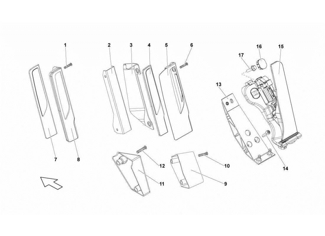 lamborghini gallardo sts ii sc pedal acelerador diagrama de piezas