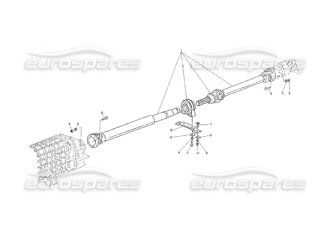 maserati shamal árbol de transmisión diagrama de piezas