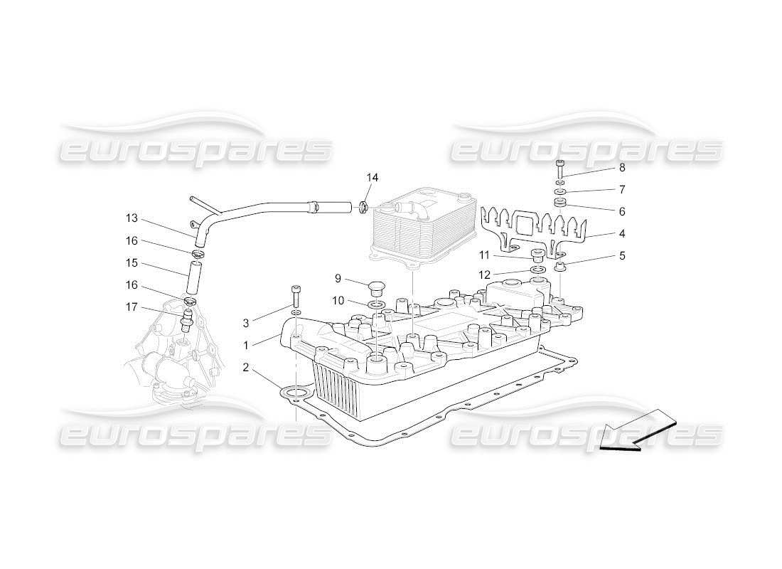 maserati qtp. (2011) 4.7 auto intercambiador de calor diagrama de piezas