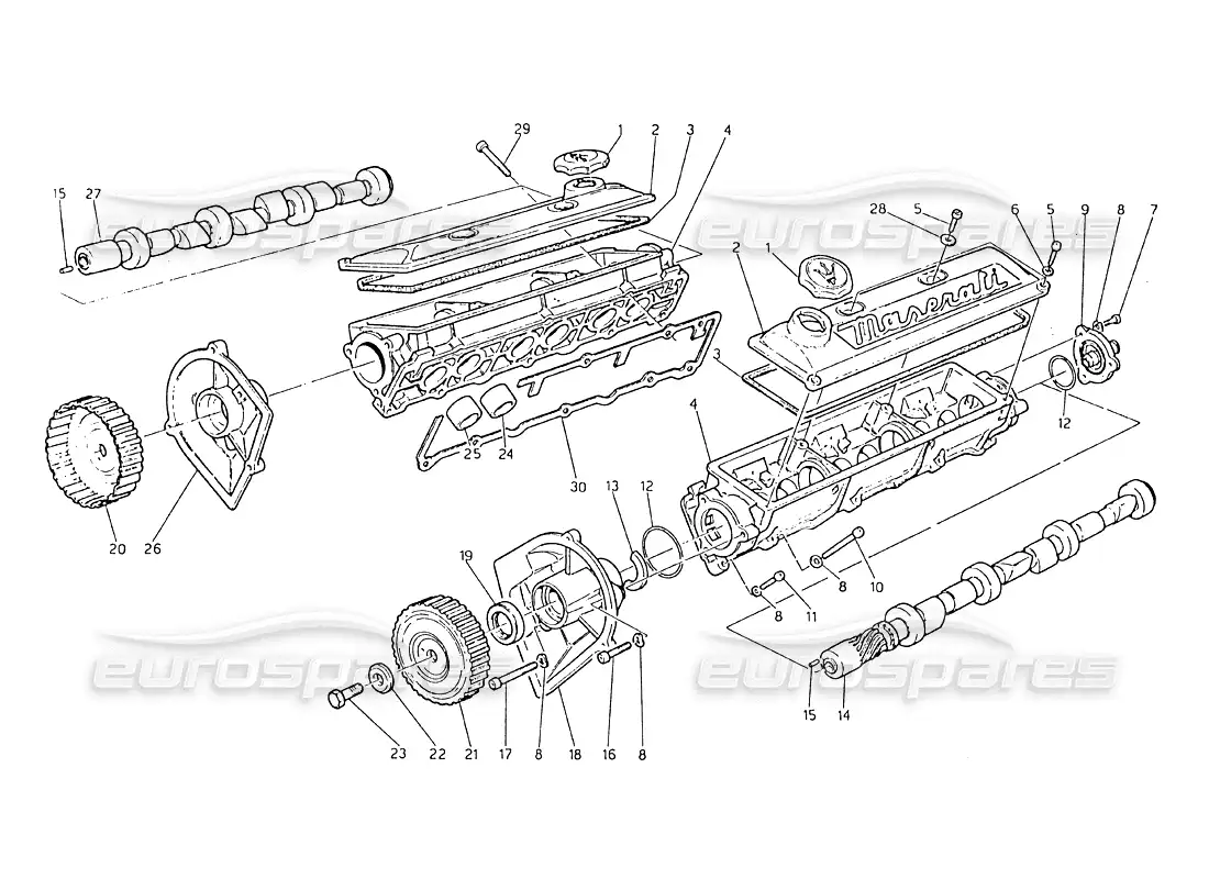 maserati biturbo 2.5 (1984) momento diagrama de piezas