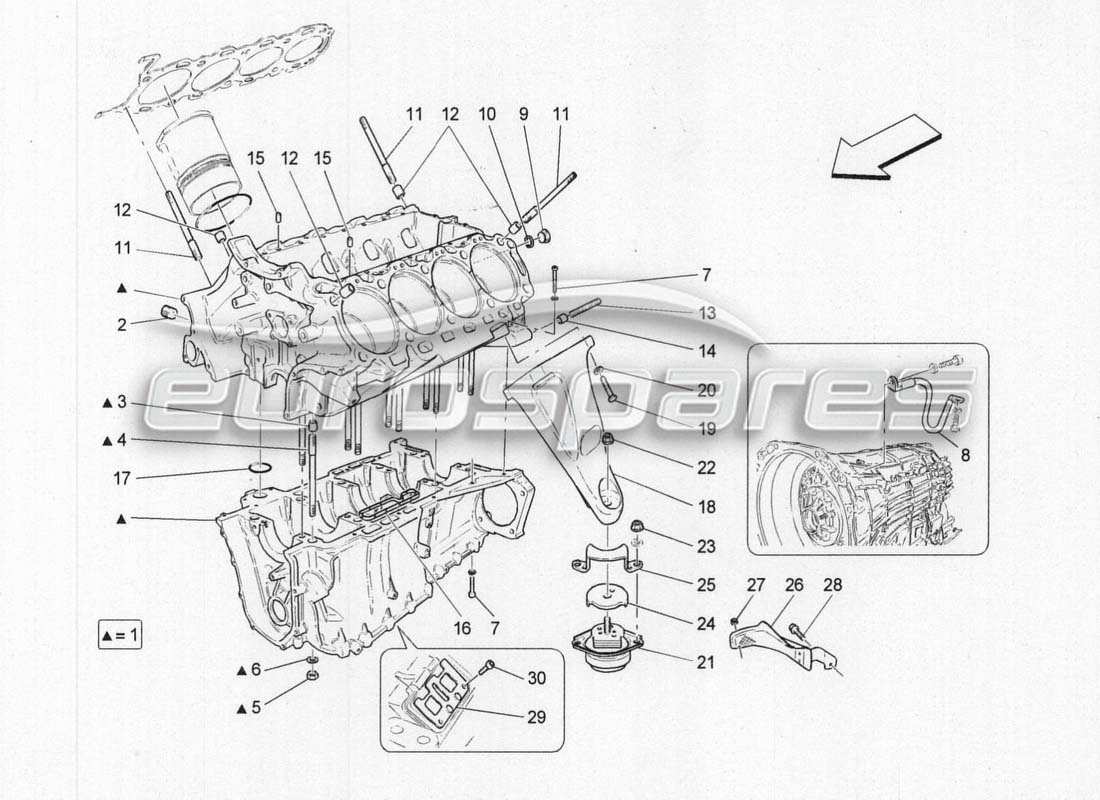 maserati grancabrio mc centenario diagrama de piezas del motor