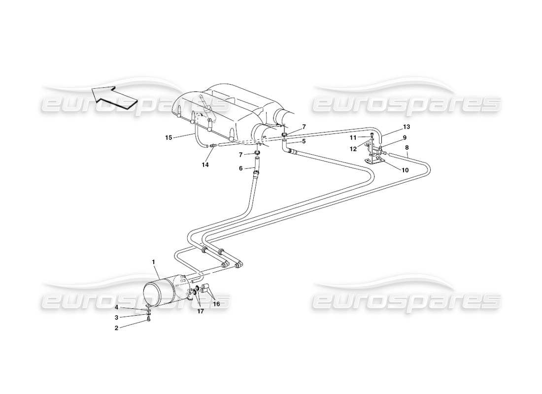 ferrari 430 challenge (2006) diagrama de piezas del sistema actuador neumático