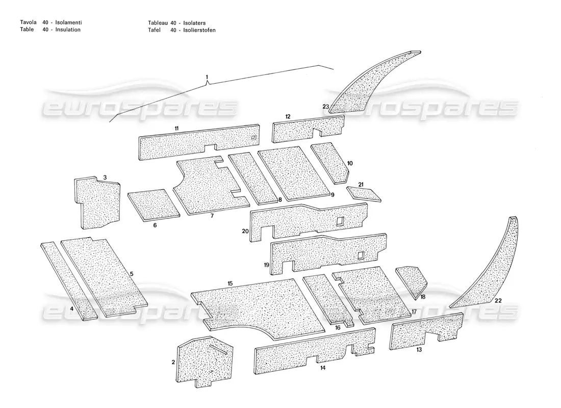 maserati merak 3.0 aislamiento diagrama de piezas