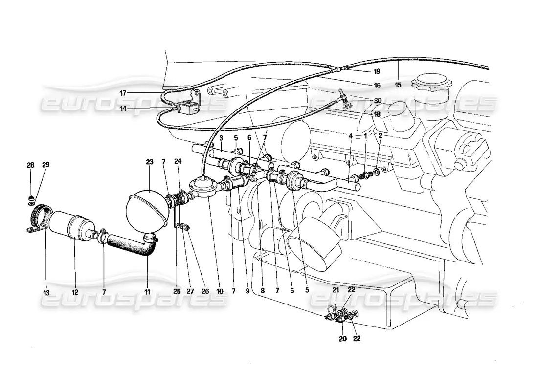 ferrari 412 (mechanical) inyección de aire - para versión ch diagrama de piezas