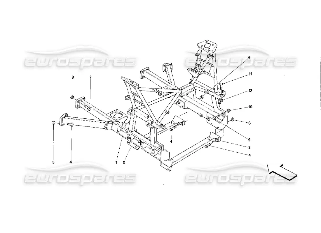 ferrari mondial 3.4 t coupe/cabrio marco trasero desmontable - válido para autos con 3p diagrama de piezas