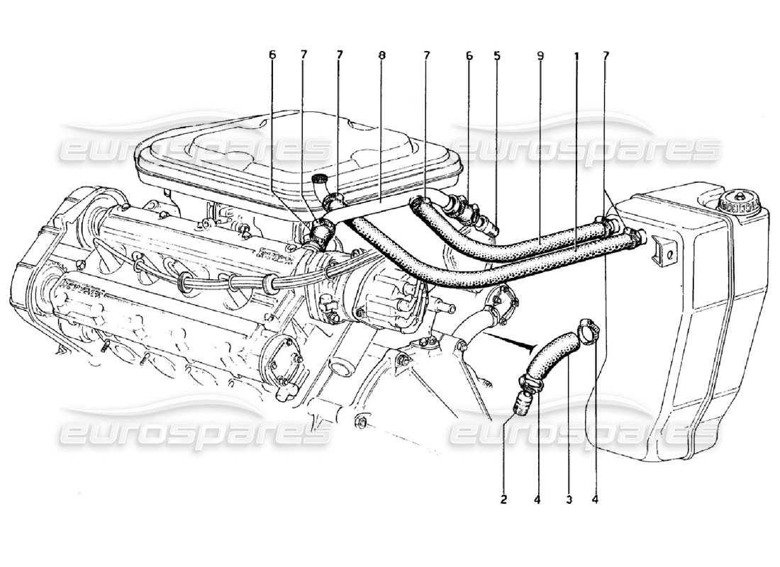 ferrari 308 gtb (1976) golpe - por sistema diagrama de piezas
