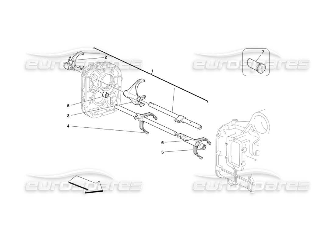 ferrari 360 challenge stradale controles internos de la caja de cambios diagrama de piezas