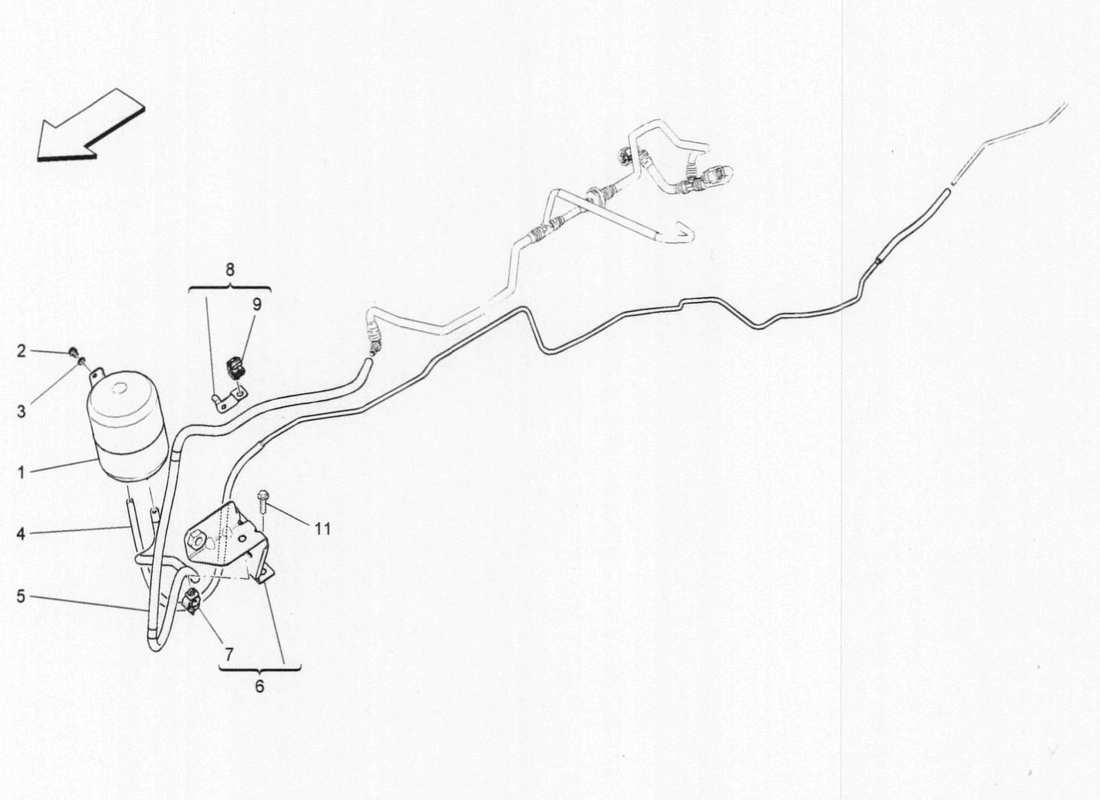 maserati qtp. v6 3.0 bt 410bhp 2wd 2017 diagrama de piezas del sistema de aire adicional