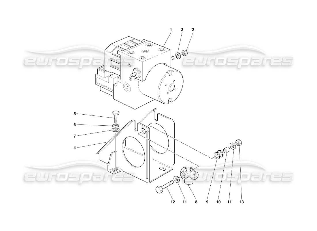 ferrari 355 (5.2 motronic) sistema hidraulico para abs bosch diagrama de piezas