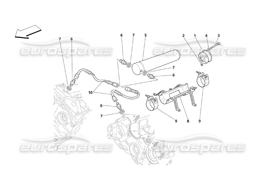 maserati qtp. (2003) 4.2 hidráulica para sincronización diagrama de piezas