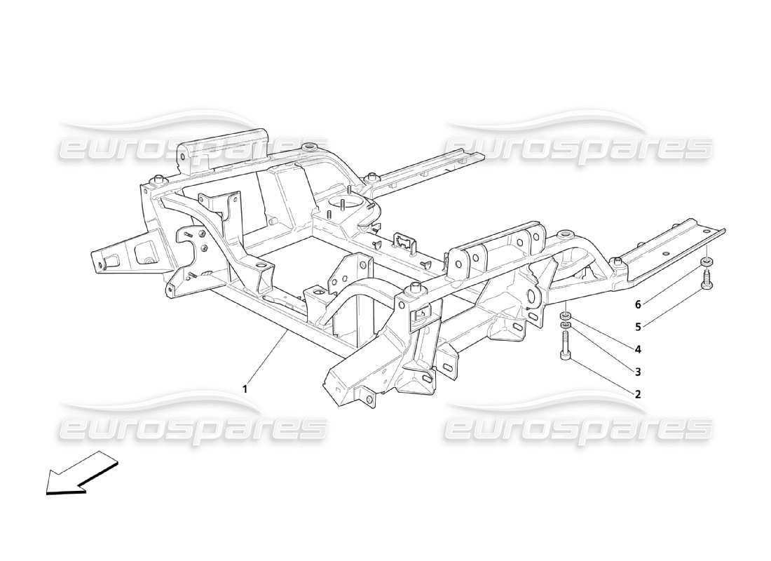 maserati qtp. (2003) 4.2 bastidor delantero diagrama de piezas