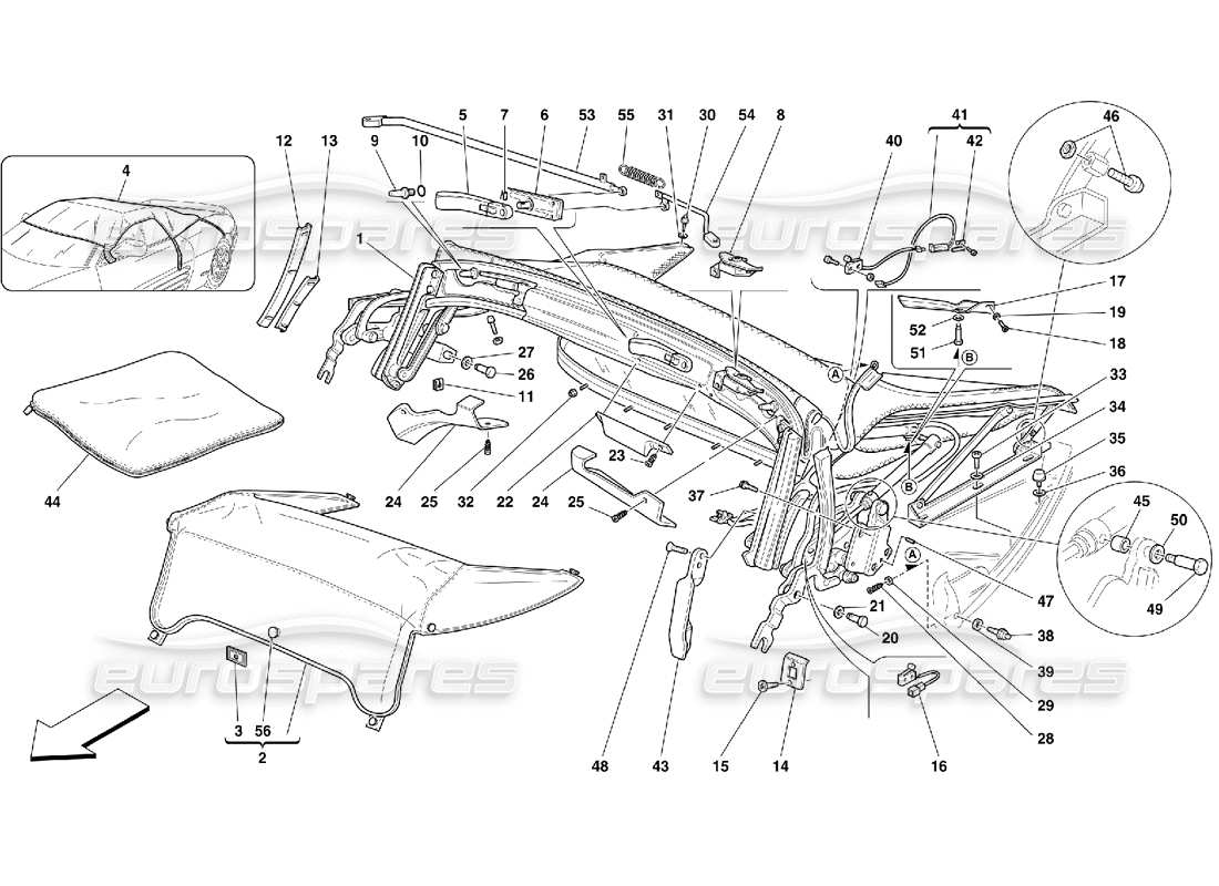 ferrari 355 (5.2 motronic) diagrama de la parte superior