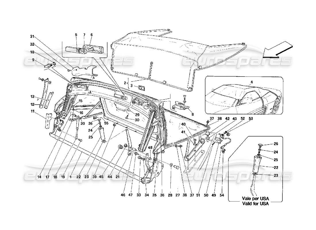ferrari 348 (2.7 motronic) arriba diagrama de piezas