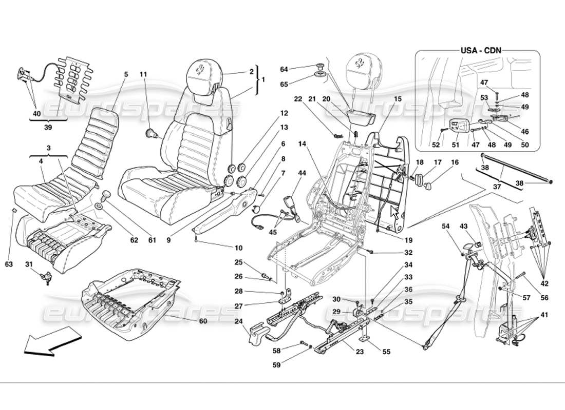 ferrari 360 modena cinturones de seguridad manuales diagrama de piezas
