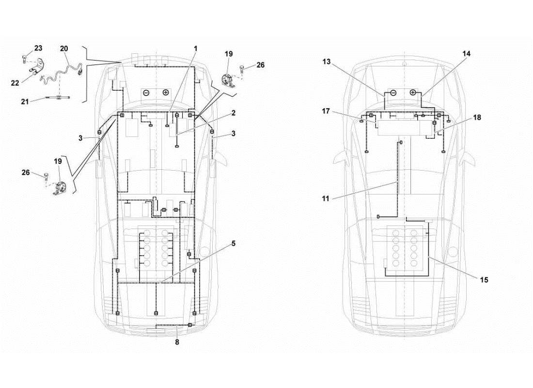 lamborghini gallardo sts ii sc sistema eléctrico diagrama de piezas