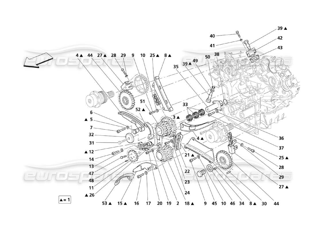 maserati qtp. (2003) 4.2 momento diagrama de piezas