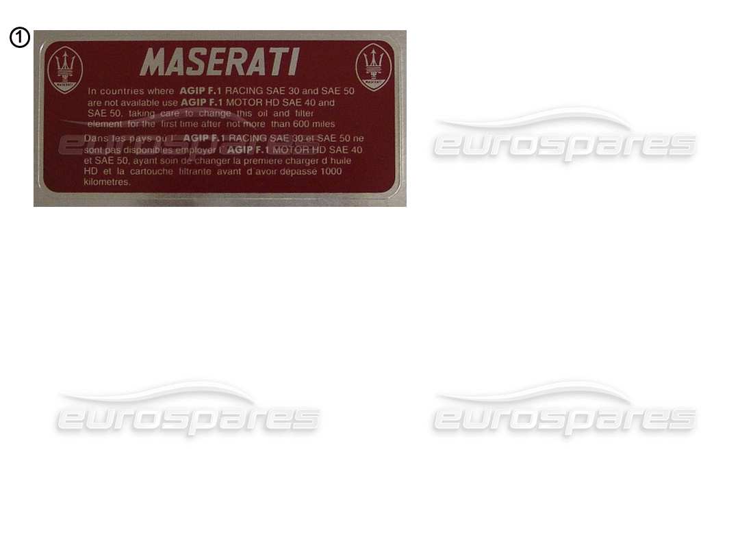 maserati miscellaneous maserati calcomanías - diagrama de piezas de las calcomanías de identificación