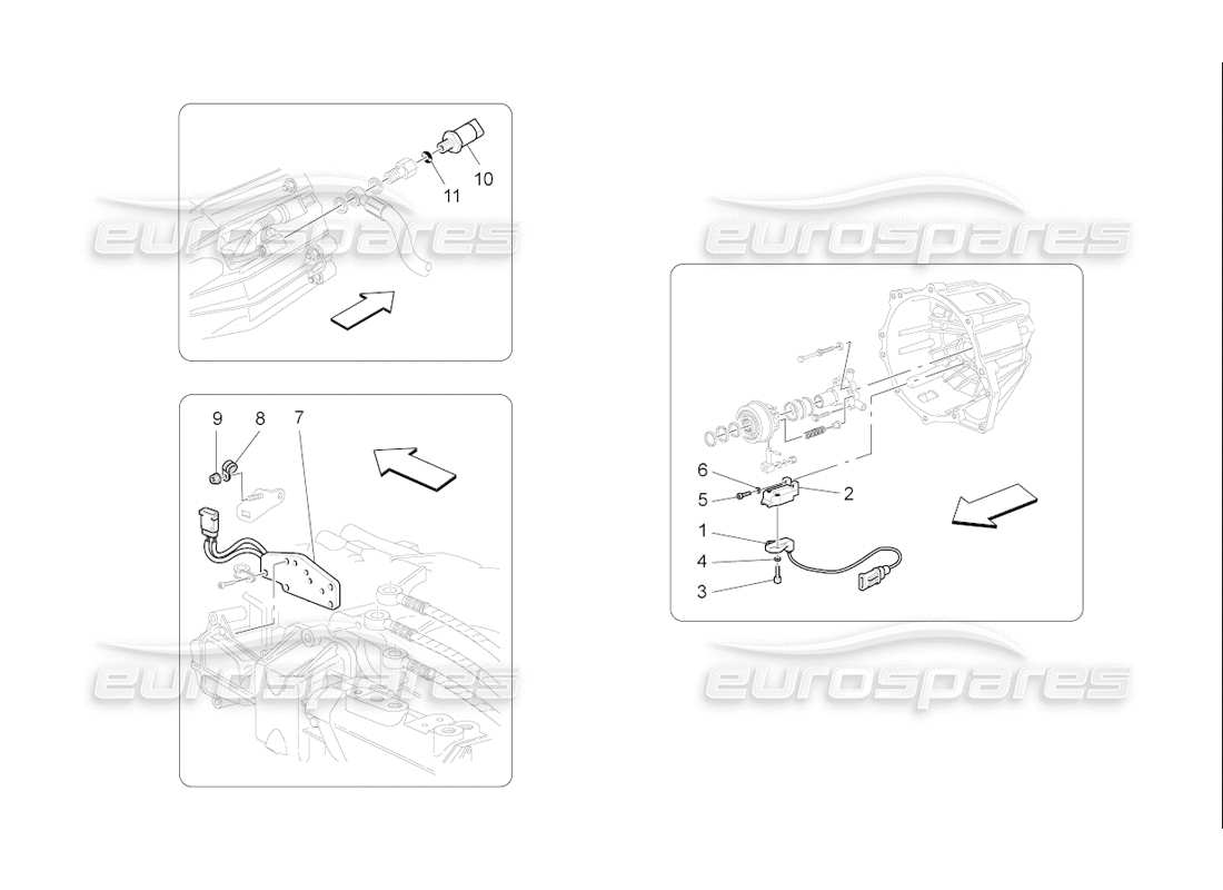 maserati qtp. (2006) 4.2 f1 control electrónico del embrague para la caja de cambios f1 diagrama de piezas