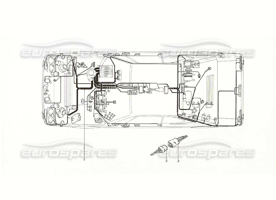 ferrari 308 gt4 dino (1976) sistema eléctrico diagrama de piezas