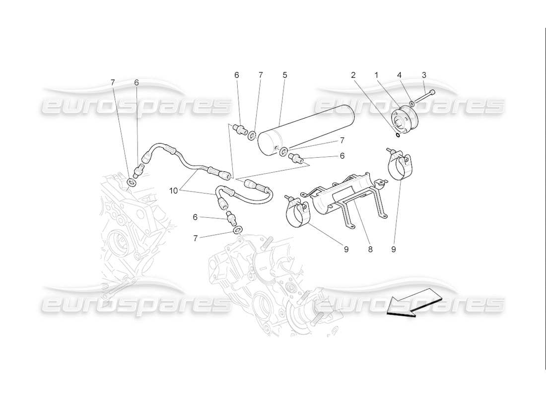 maserati qtp. (2006) 4.2 f1 diagrama de piezas del sistema hidráulico de sincronización