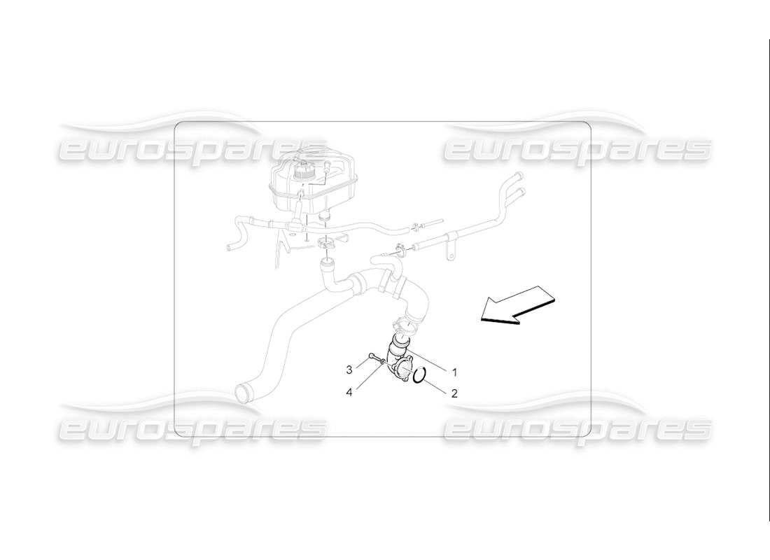 maserati qtp. (2006) 4.2 f1 sistema de refrigeración: diagrama de piezas de la bomba de agua